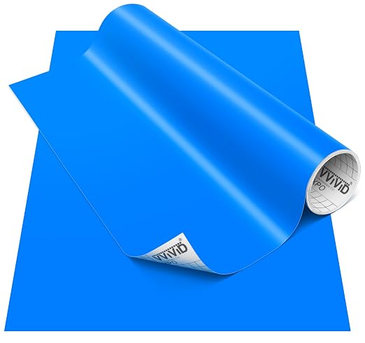 VViViD DECO65 Matte Pastel Azure Blue Permanent Adhesive Craft Vinyl