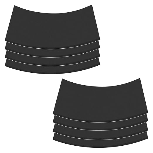 8Pcs Black EVA Foam Pad 6in x 6in x 1/8in High Density Closed Cell Foam Sheet