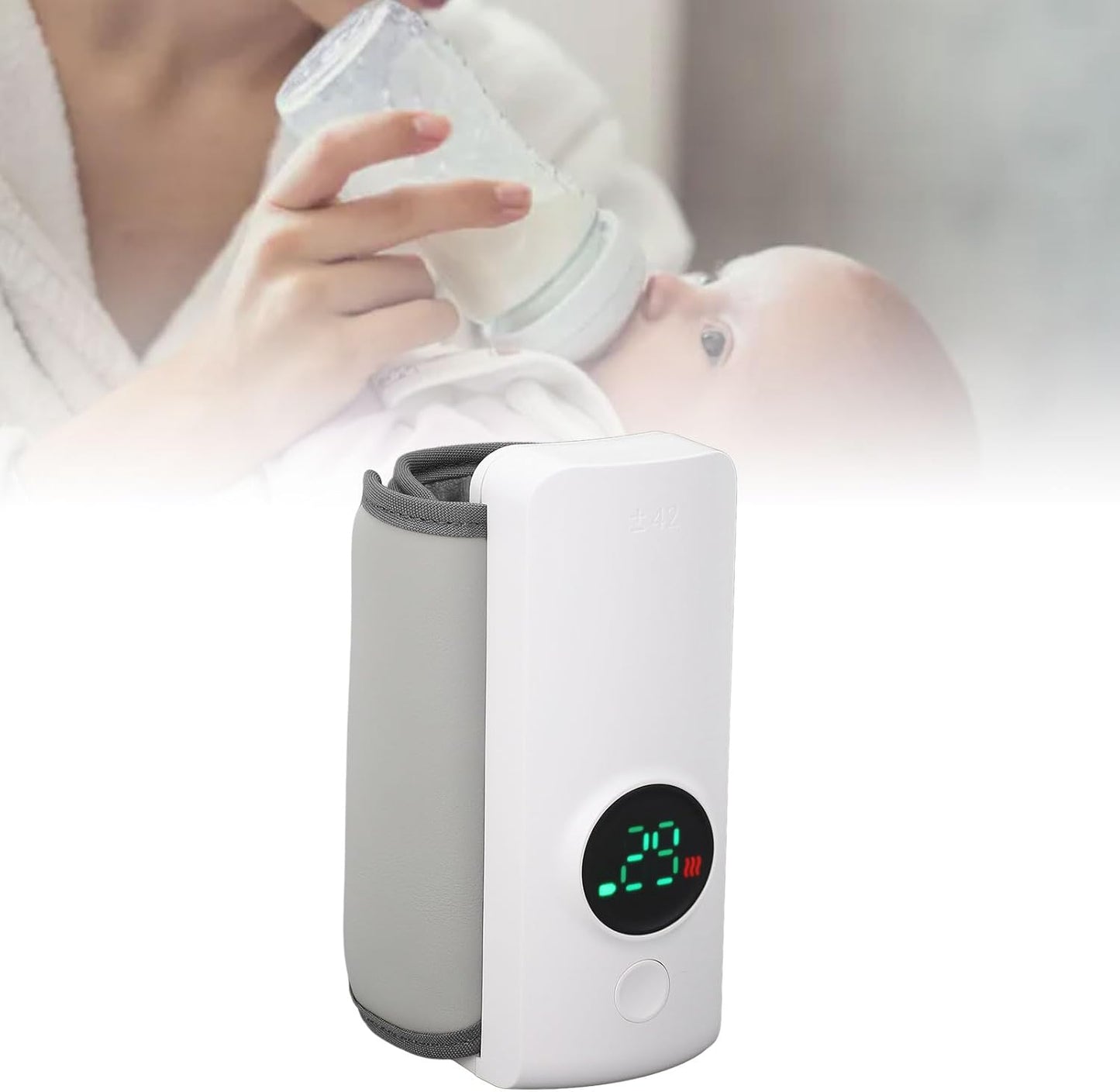Portable Bottle Warmer on the Go, Electrical Bottle Warmer, Portable Bottle Warmer Baby, Mobile Bottle Warmer Baby 6000mAh, 48h Insulation, Portable Baby Bottle Warm Travel
