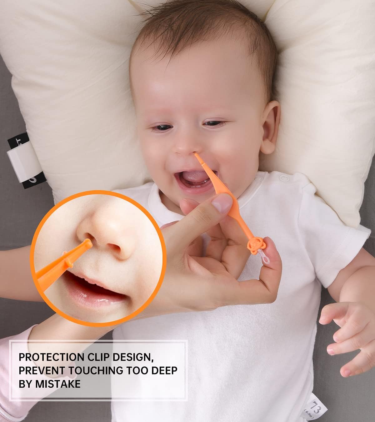 Two Pack 3 in 1 Baby Nose and Ear Gadget, Safe Baby Nose and Ear Cleaner, Nose Cleaning Tweezers for Infants and Toddlers