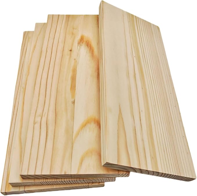 4PCS Rectangle Wood Boards Unfinished Wood Blocks