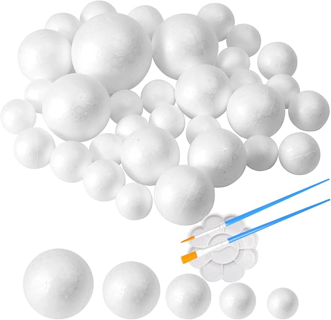 FFchuanhe 36Pack Craft Foam Balls Assorted Sizes, Foam Balls
