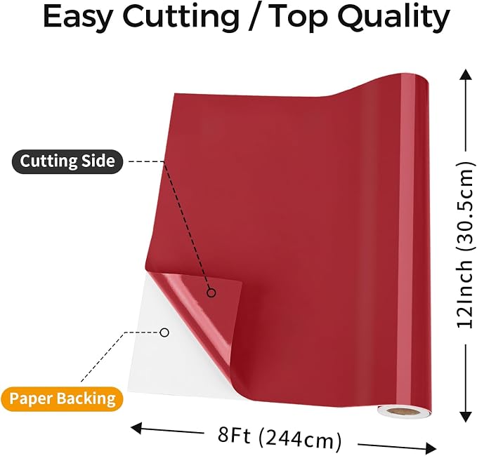 IModeur Glossy Red Permanent Vinyl