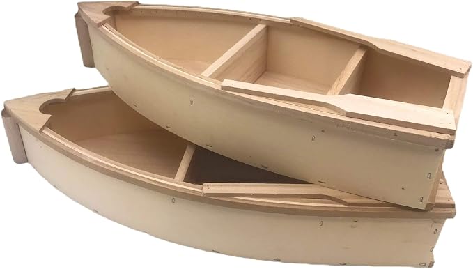 Unfinished Wooden Boat 2 Pack
