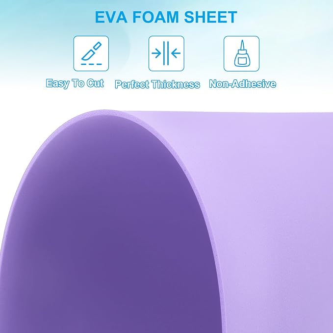 PATIKIL 20 Pack EVA Foam Sheets, Light Purple