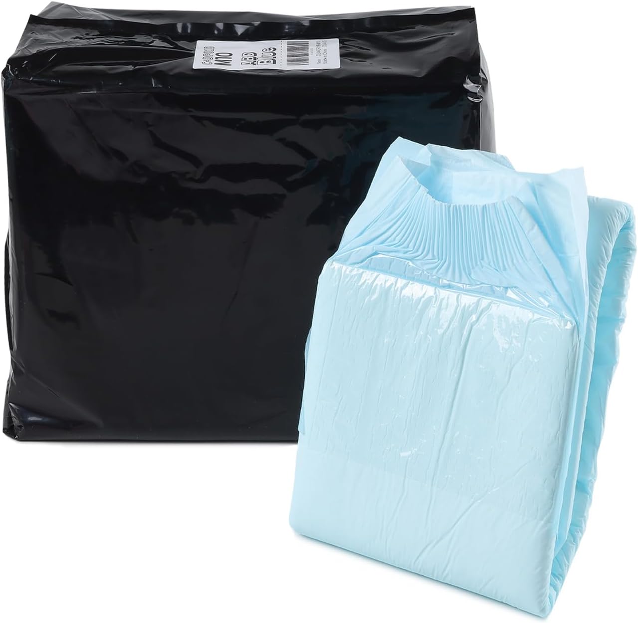 CutiePlusU Disposable Adult Diaper Heavy Absorption Dry Surface Adult Diapers All Night- Blue 10 Pieces (Large 36"-46")