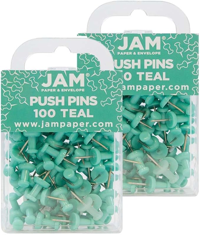JAM PAPER Colorful Push Pins