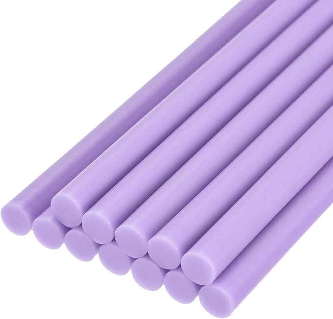 uxcell Mini Hot Glue Sticks for Glue Gun 11mm x 100mm Light Purple 12pcs