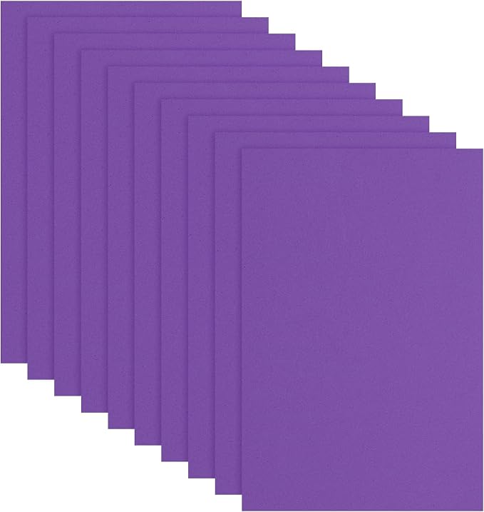 uxcell 10 Pcs Dark Purple EVA A4 Foam Sheets Crafts, 12 x 8 Inch Foam Paper