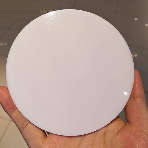 Set of 20 White Acrylic Discs, 1/8" Thick Round Transparent Circle Blanks