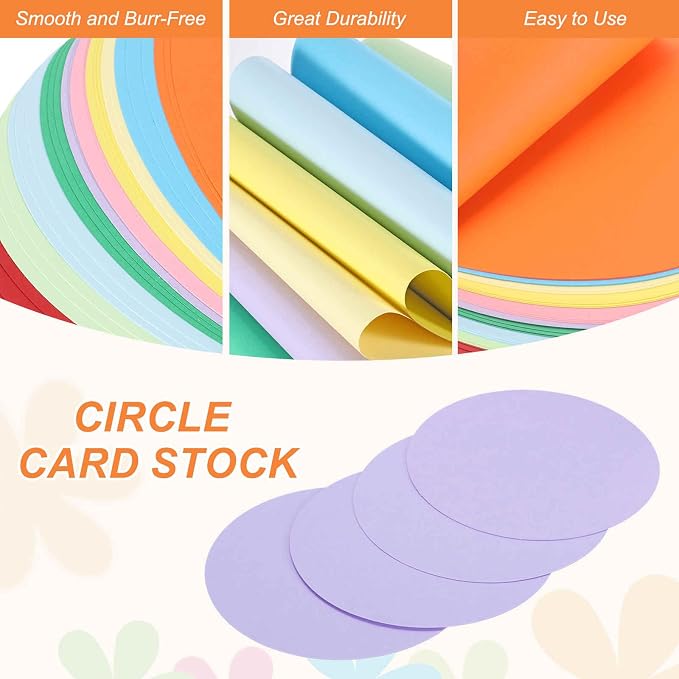 MECCANIXITY 24 Pcs Circle Card Stock, 2 Inch Round Cutouts Paper Thick