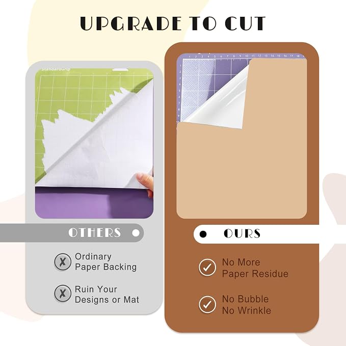 Tintnut Skin Tone Permanent Vinyl 8 Sheets 12''x10'' Pastel Adhesive Vinyl |