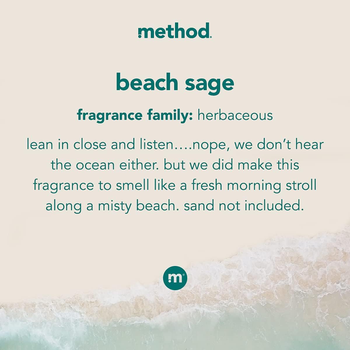 Method Liquid Laundry Detergent; Beach Sage Scent, Stain Remover; ; 66 Loads per 53.5 fl oz bottle; 4 Pack (264 Total Loads); Packaging May Vary
