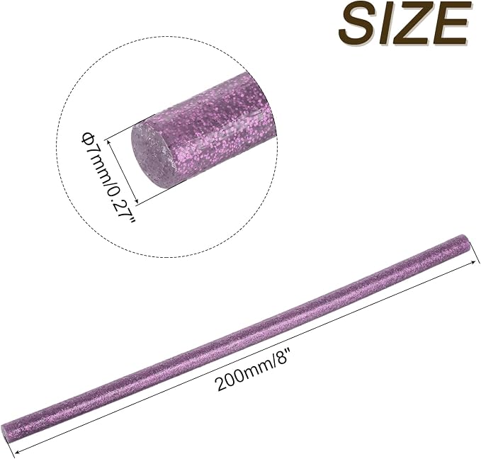 uxcell 30pcs Full Size Hot Glue Gun Sticks 8-inch x 0.27-inch High Sticky Small