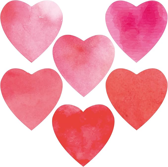 90 Pieces Heart Cutouts Paper Hearts Heart Shape Cards 5.5 Inches Large