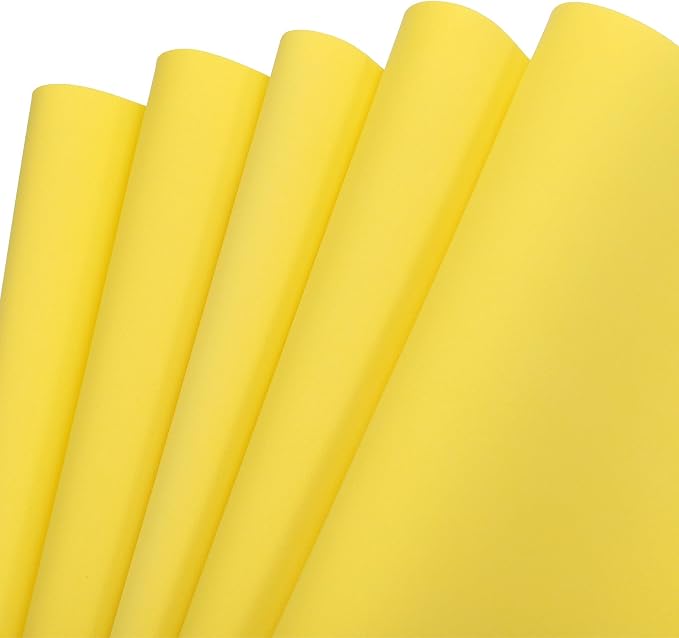 MECCANIXITY EVA Foam Sheets Lemon Yellow 19.7 Inch x 35.4 Inch 1mm Thick Crafts