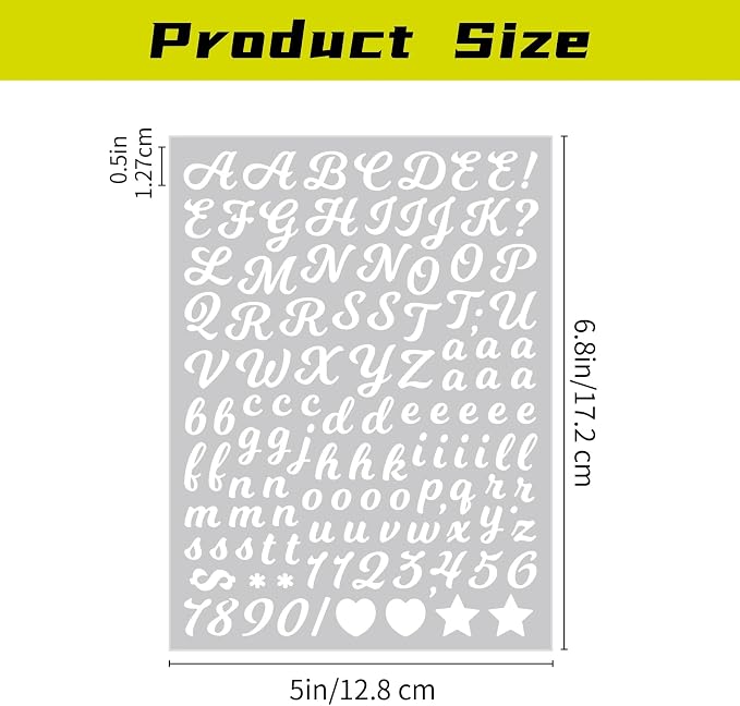 3040Pcs 20 Sheets Small Letter Number Stickers, 0.5inch Colorful Self-Adhesive