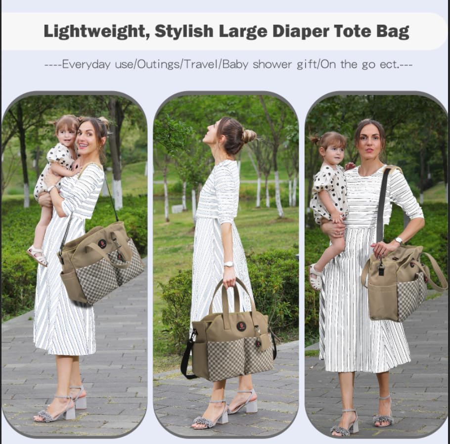 Diaper Bag Tote: Large Tote Baby Bag Boy Diaper Bag Stylish Girl Diaper Bag,Shoulder Mommy Bag