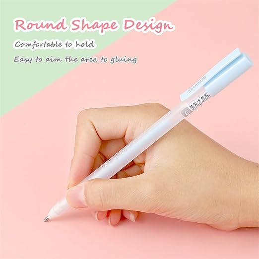 Scrapbook Quick Dry Glue Pen 6PCS Set, Crafting Color Spot Glue Pen Liquid Glue