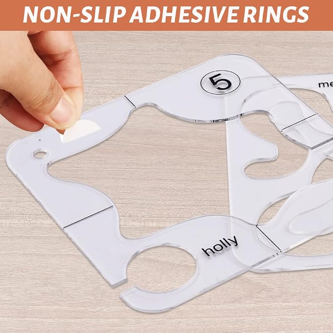 14 PCs Free Motion Quilting Template Set Includes 11 Quilting Templates
