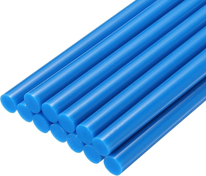 uxcell Mini Hot Glue Sticks for Glue Gun 11mm x 200mm Peacock Blue 12pcs