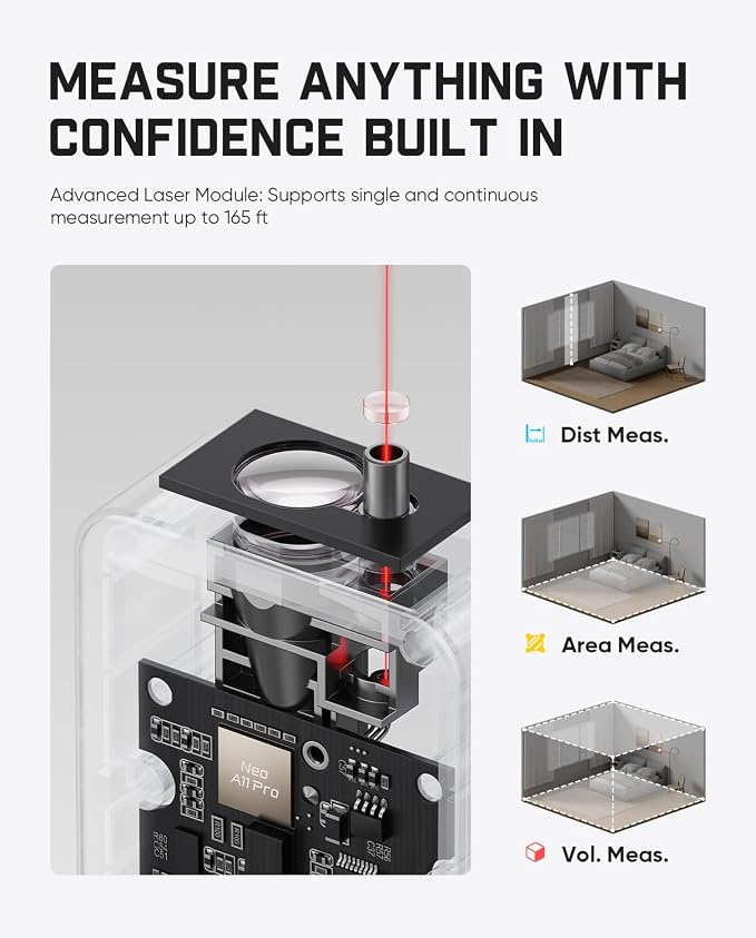 Fanttik Neo A11 Pro Laser Measure, Bubble Level