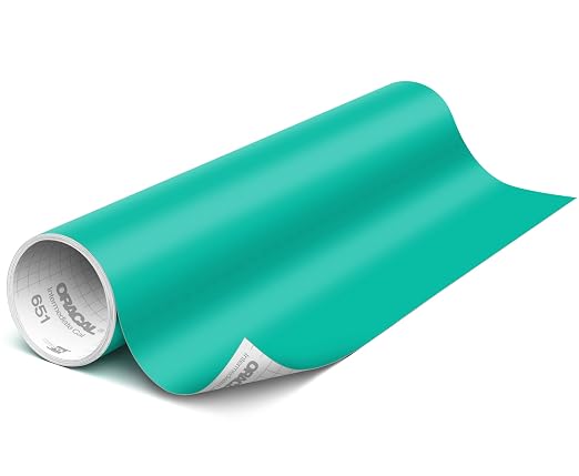 ORACAL 651 Matte Turquoise Vinyl Durable Roll Easy to Weed Permanent Adhesive