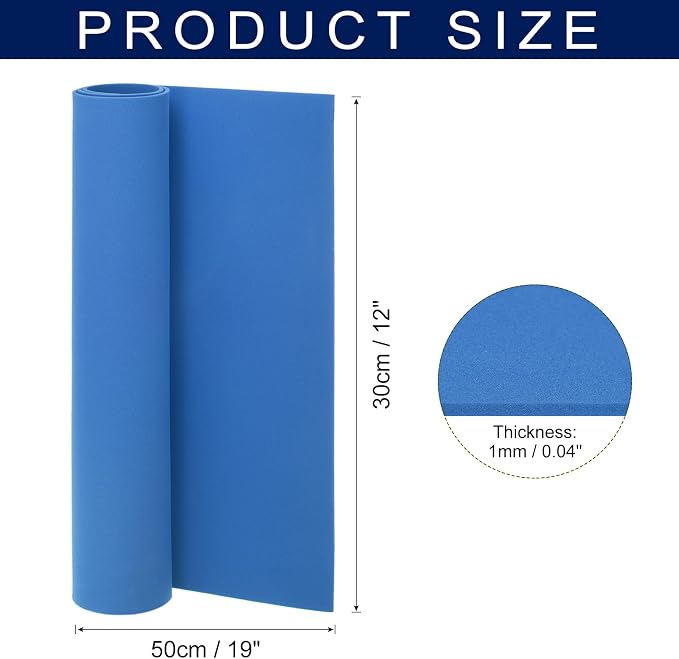 MECCANIXITY Foam Sheets Crafts 19x12 Inch 1mm EVA Craft Foam Paper Foam Sheets