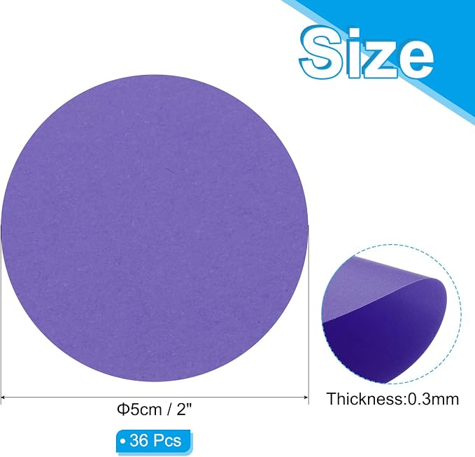 PATIKIL 2inch Circle Card Stock, Dark Purple