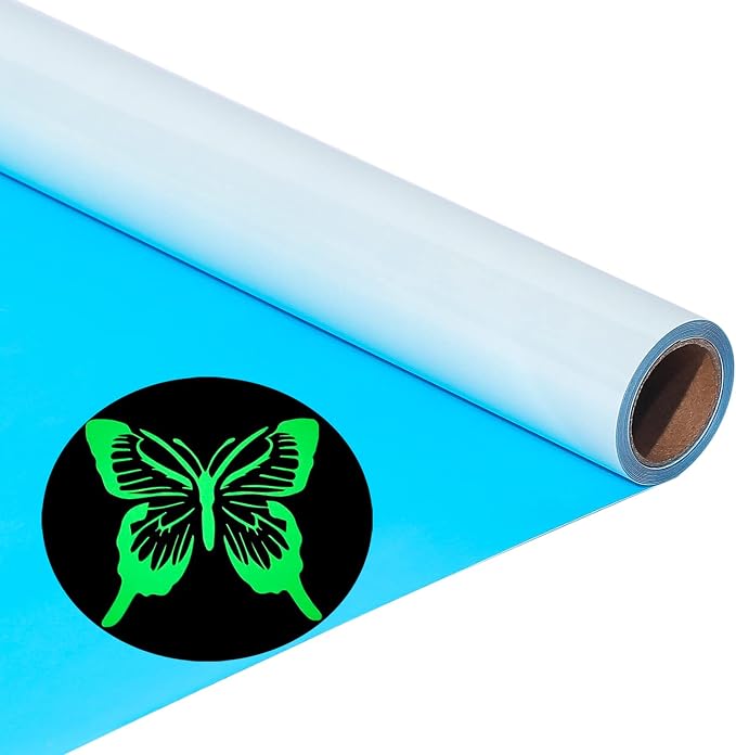 Glow in The Dark Heat Transfer Vinyl Rolls Luminous Green Iron on Vinyl 12Inch