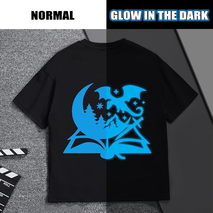 HTVVETUR Glow in The Dark HTV Heat Transfer Vinyl Roll 12 Inch by 20 Feet Iron