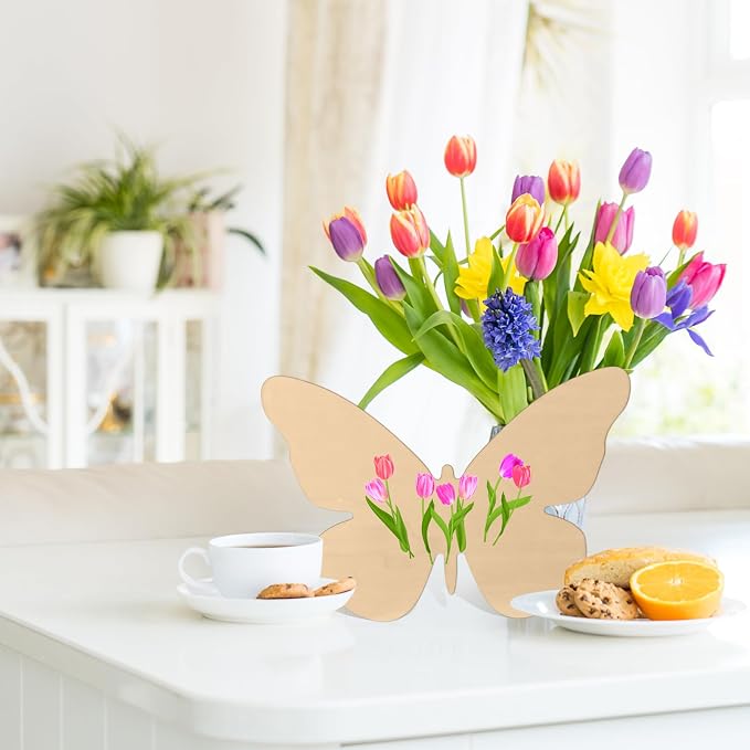 Anglechic 12 Pack 12 Inch Wooden Butterflies