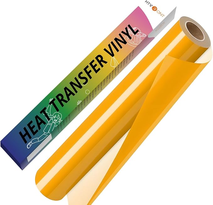 HTVRONT Dark Yellow HTV Vinyl Roll