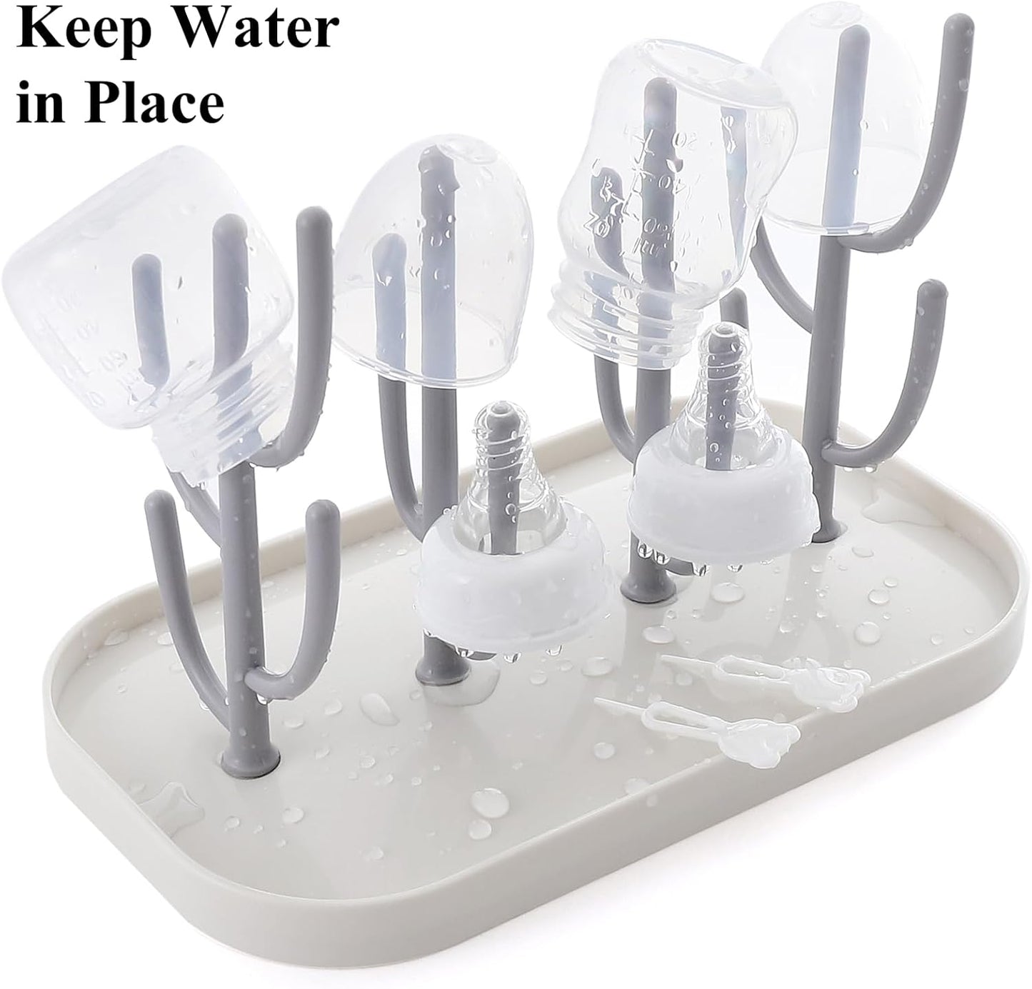 XYW Baby Bottle Drying Rack, Bottle Dryer Rack Holder, Space Saving Standing Drying Rack for Baby Bottles, Pump Part Cleaning, Countertop Drying Rack Baby Accessory