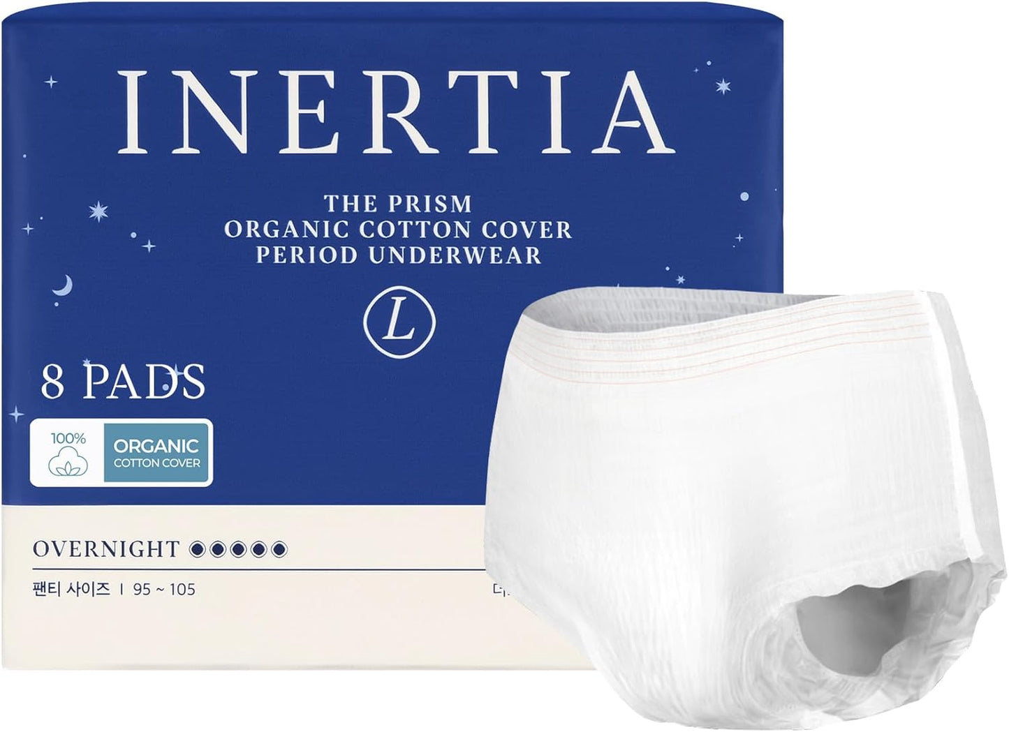 INERTIA Disposable Underwear for Women (Size L, 8 Count)