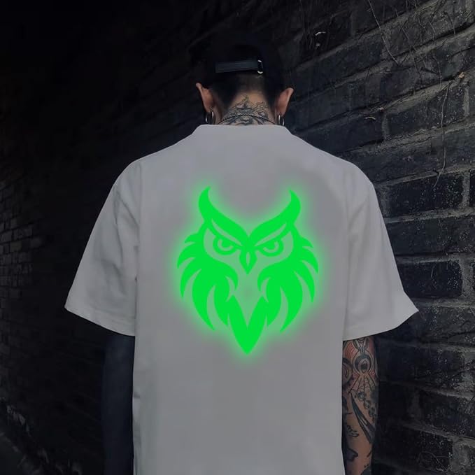 guangyintong Glow in The Dark Heat Transfer Vinyl HTV Rolls, PU Elastic HTV