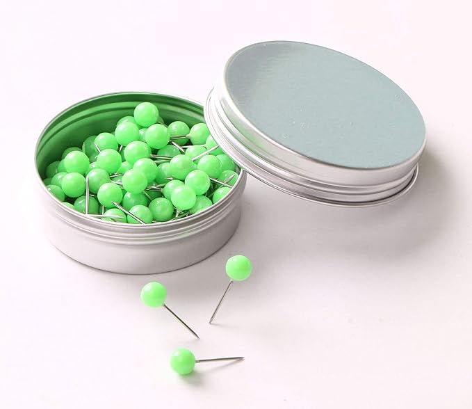 Tupalizy 100PCS 1/4 Inch Small Round Head Map Tacks Pins