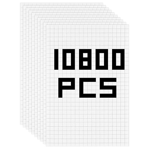 10800Pcs Double-Sided Adhesive Pads, 18 Sheets Foam Dots Adhesive Foam Square