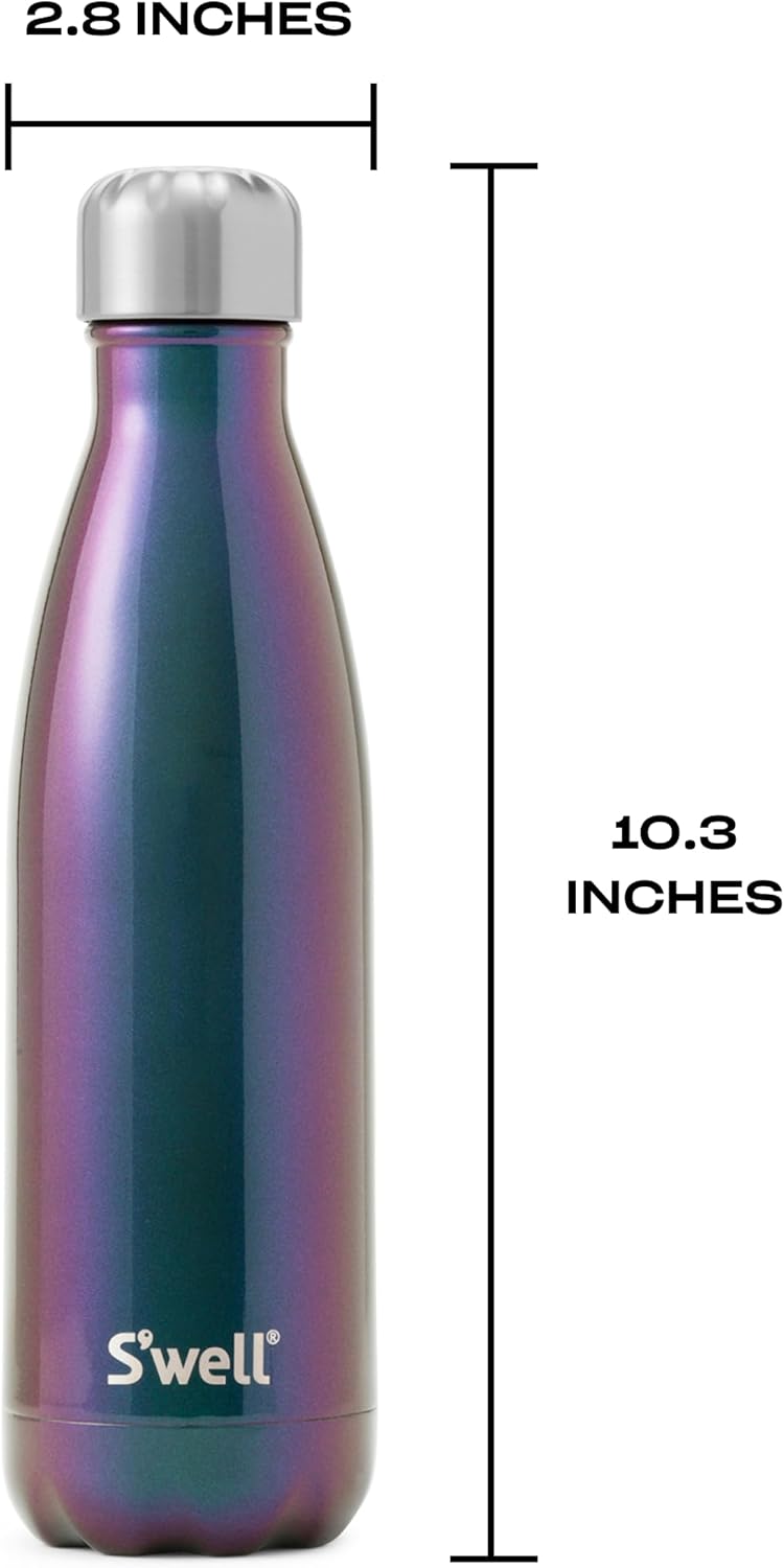 S’well Stainless Steel 17oz Water Bottle, Supernova Design, Triple-Layer Vacuum Insulation Keeps Drinks Cold 36 Hours and Hot 18 Hours, BPA Free