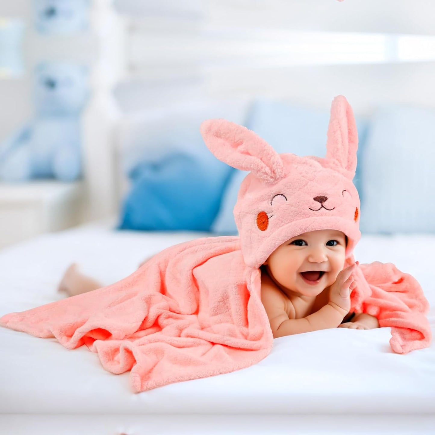 Toddler Bath Towel Hooded Kids Bath Towels for Toddlers 0-5 Years, 2-Pack Thick Absorbent Toddler Towels with Hood Baby Bath Towels, Large 50''x32'' Hooded Baby Towels with Hood for Girl