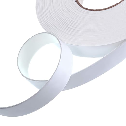 Tatuo 2 Rolls Double Sided Foam Tape 1 Inch by 50 Feet White PE Foam Tape