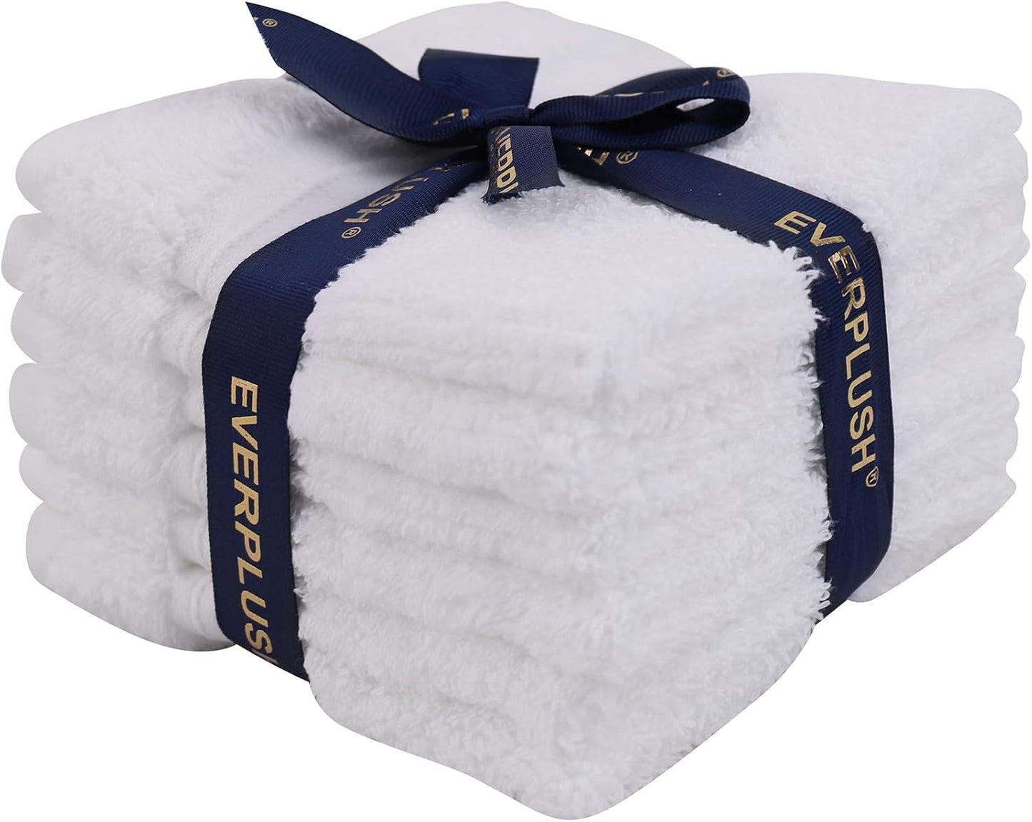 Everplush Youth Style Wash Cloth 6-Piece Combo - Cotton Combined with Microfiber, Strong Absorption, Soft, Fluffy, Skin-Close Cotton, Durable, Multi-Purpose