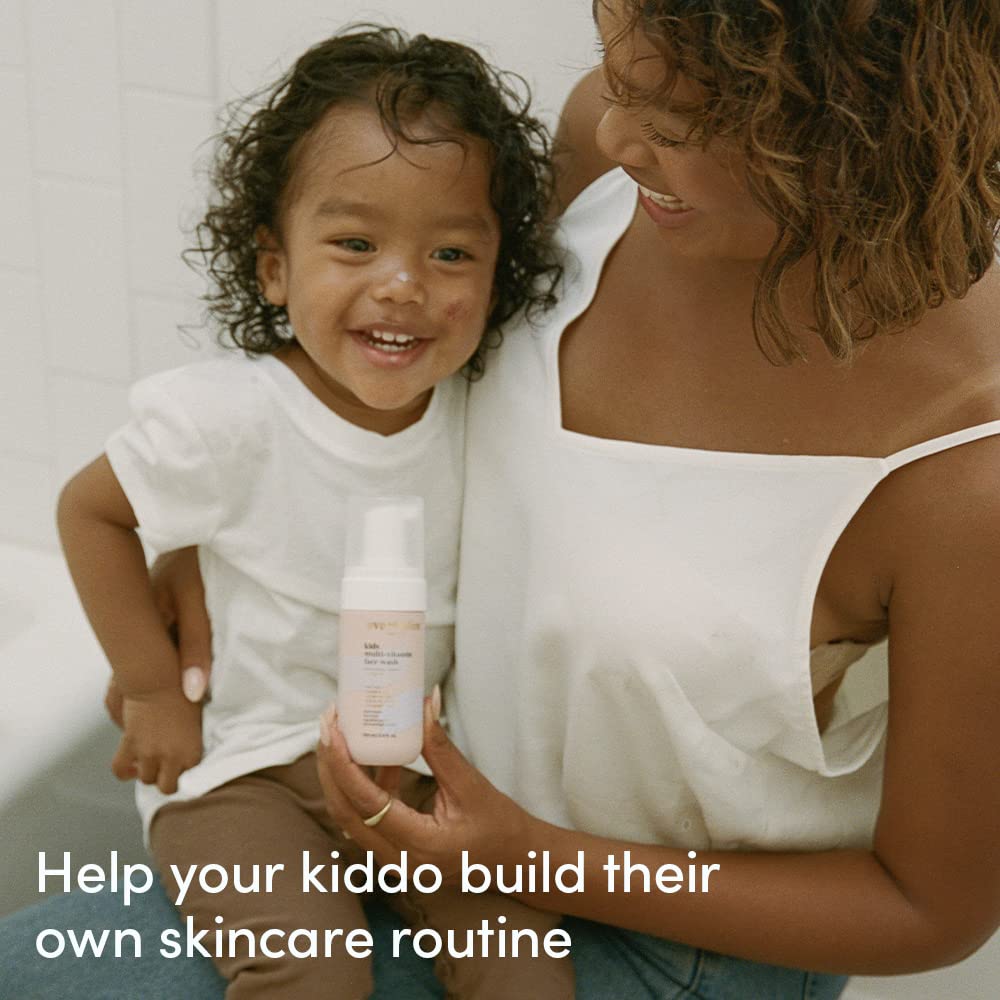Evereden Kids Face Wash - 3.4 fl oz, Gentle Skin Care, Fresh Pomelo Scent, Gentle Foaming Cleanser, Non-Toxic and Hypoallergenic