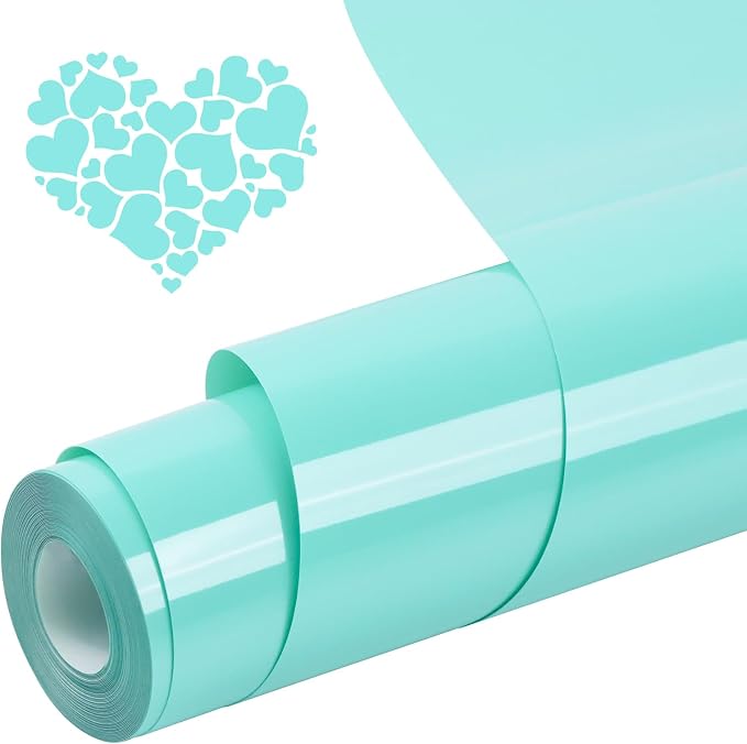 PU Heat Transfer Vinyl Mint Green, 12Inches×20FT Iron on