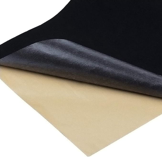 Black Self Adhesive Velvet Fabric Sticky Felt Sheets