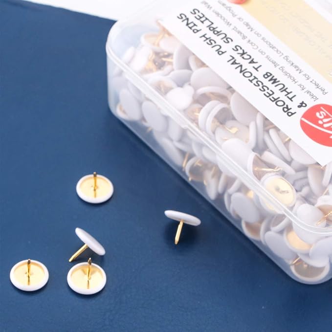 Thumb Tacks 400-count, Colors Plastic Roundness Push Pins Decorative Tacks