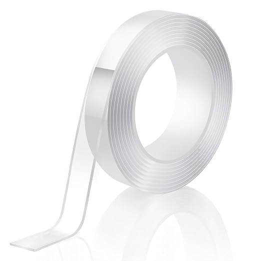 P7yaumy Double Sided Tape Heavy Duty 0.75in×20ft, Nano Tape Double Sided