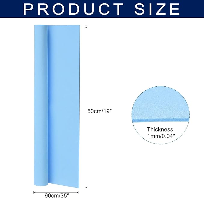 MECCANIXITY Foam Sheets Crafts 35x19 Inch 1mm EVA Craft Foam Paper Foam Sheets