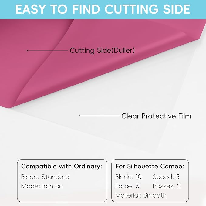 Aoder Fuchsia Red Heat Transfer Vinyl
