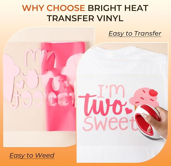 HTVRONT Bright Heat Transfer Vinyl